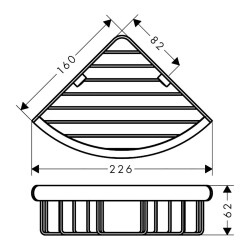 Hansgrohe Banyo Köşe Süngerlik Tekli Krom 41710000 - 2