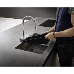 Hansgrohe Çok Fonksiyonlu Eviye Süzgeci Mat Siyah 40963000 - 2