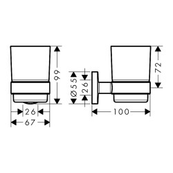 Hansgrohe Diş Fırçalık Logis 41718000 - 2