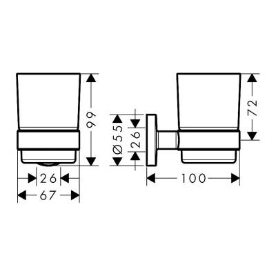 Hansgrohe Diş Fırçalık Logis 41718000 - 2