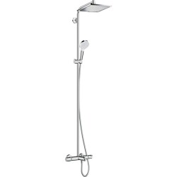 Hansgrohe Duş Kolonu Banyo Termostatı İle ( Tepe Duşu Kare) Crometta E 240 1 jet 27298000 - 2