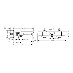 Hansgrohe Ecostat Termostatik Banyo Bataryası Krom 13123000 - 2