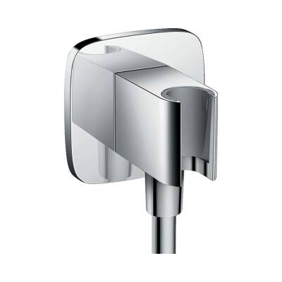 Hansgrohe FixFit Duş Askılı Çıkış Dirseği E Krom 26485000 - 1