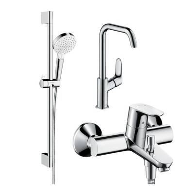 Hansgrohe Focus Kuğu Lavabo Bataryalı Üçlü Set - 1