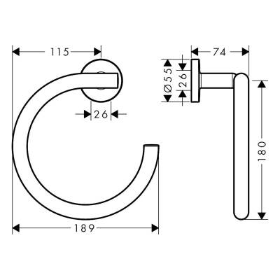 Hansgrohe Halka Havluluk Logis Universal 41724000 - 2