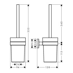 Hansgrohe Klozet Fırçası Logis 41722000 - 2