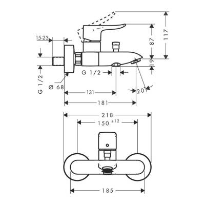 Hansgrohe Metris Üçlü Batarya Seti - 5