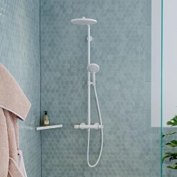 Hansgrohe Raindance Select S 240 Duş Kolonu, Termostatlı, Satin Beyaz 27633700 - 2