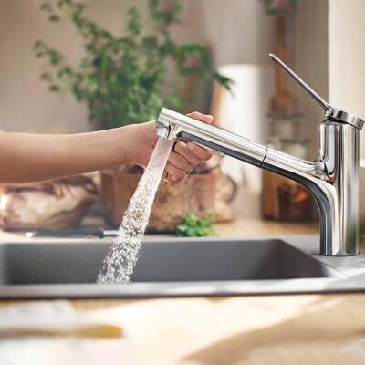 Hansgrohe S510-F450 Ankastre Granit Eviye 450 43312380 - 3