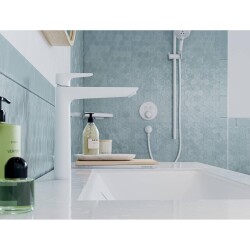 Hansgrohe Talis E 240 Yüksek Lavabo Bataryası Satin Beyaz Gider Seti Dahil 71716700 - 2