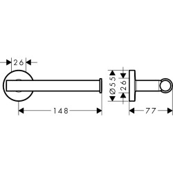 Hansgrohe Tuvalet Kağıtlığı Logis Universal 41726000 - 2