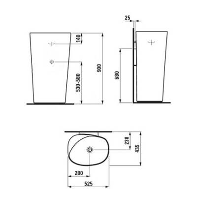 Laufen Palomba Monoblok Lavabo 8118040001091 - 3