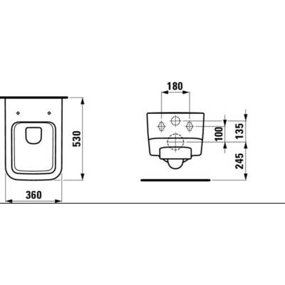 Laufen Pro A Klozet Kare Asma Beyaz 8209560002301 (Kapak Hariçtir) 8209610002301 - 4