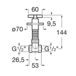 Roca Aqua Stop Valf Krom A525171200 - 3