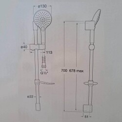 Roca Esteria Pack Eco 3'lü Banyo Seti Krom A5DA57EC0K - 7