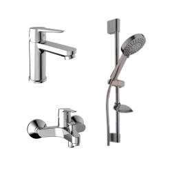 Roca Esteria Pack Eco 3'lü Banyo Seti Krom A5DA57EC0K - ROCA