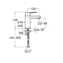 Roca Estreia Lavabo Bataryası Krom A5A307EC0K - ROCA (1)