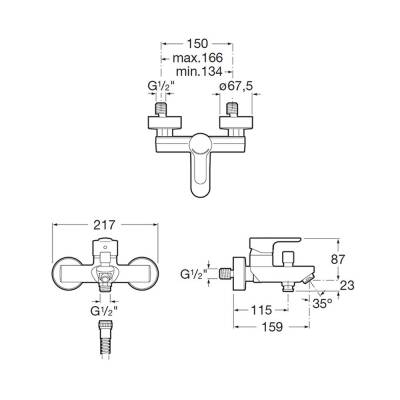 Roca L20 Banyo Bataryası Krom A5A0209C00 - 3