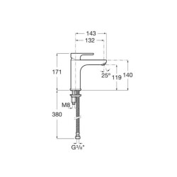 Roca L20 Cold Start Lavabo Bataryası Krom A5A3B09C00 - ROCA (1)