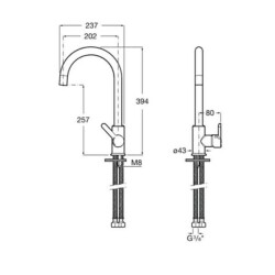 Roca Mencia Cold Start Eviye Bataryası Siyah A5A7409CN0 - ROCA (1)