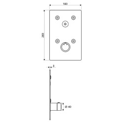 Schell Ankastre Duş Armatürü Duvar Ünitesi LINUS Basic DCT 019092899 - 2