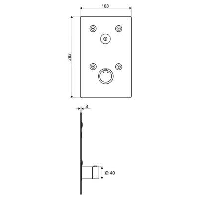 Schell Ankastre Duş Armatürü Duvar Ünitesi LINUS Basic DCT 019092899 - 2