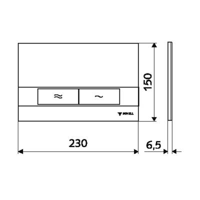 Schell WC Kumanda Paneli Beyaz MONTUS KONKAV 031206499 - 3