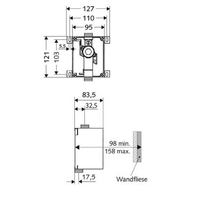 Schell Gömme (Sıva Altı) Pisuar İç Seti, Mekanik ve Elektronik Tahliye COMPACT II 011930099 - 2