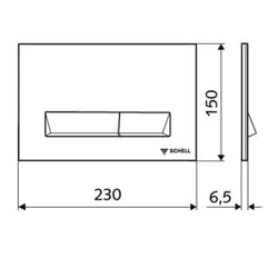 Schell Linear II Rezervuar Kare Krom Kapak-030690699 - 2