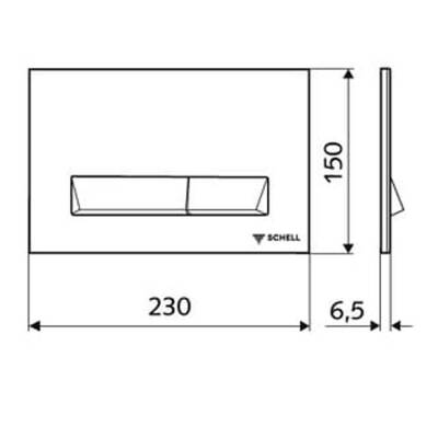 Schell Linear II Rezervuar Kare Krom Kapak-030690699 - 2