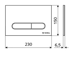 Schell Linear WC Kumanda Paneli Beyaz 030681599 - 2