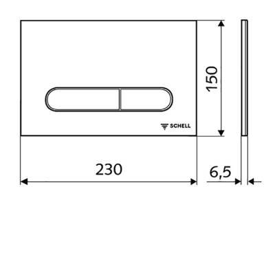 Schell Linear WC Kumanda Paneli Beyaz 030681599 - 2