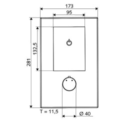 Schell Linus Termostatik Duş Bataryası DET ECO, Ankastre, Krom 018080699 - 2