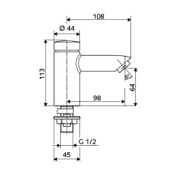 Schell Petit SC Zaman Ayarlı Lavabo Batarya-021220699 - 3