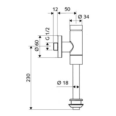 Schell Pisuvar Bas Yıkama Armatürü Schell OMAT-024770699 - 2