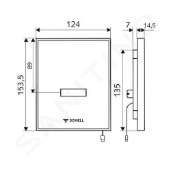 Schell Pisuvar Kontrol Paneli, Cam Beyaz AMBITION E, Compact II 012590099 - 2