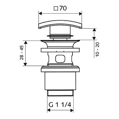 Schell Quad Push Open Lavabo Sifonu 020010699 - 2