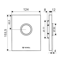 Schell WC Kumanda Paneli Krom EDITION 028032899 - 2