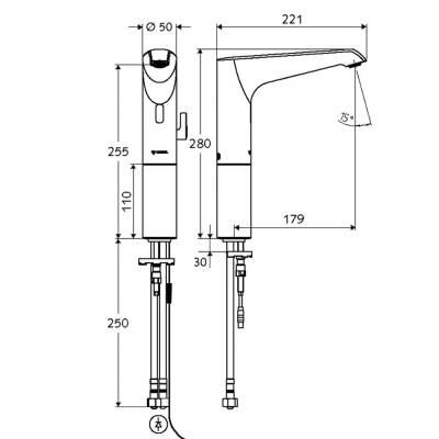 Schell Xeris E Fotoselli Lavabo Bataryası, Yüksek-012810699 - 2