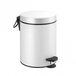 SNY Çöp Kovası,Pedallı,5lt - Beyaz - SONIA